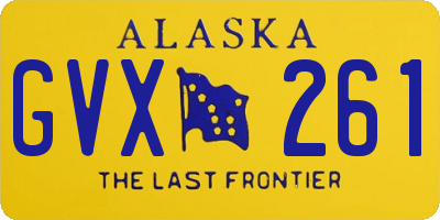 AK license plate GVX261