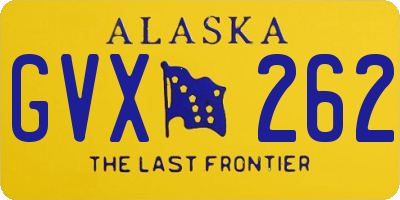 AK license plate GVX262