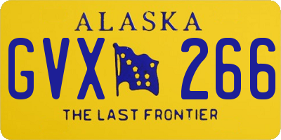 AK license plate GVX266