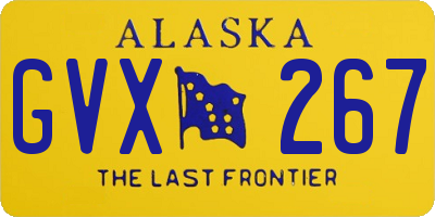 AK license plate GVX267