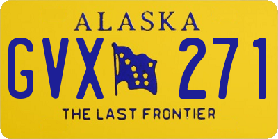 AK license plate GVX271