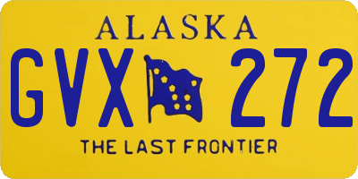 AK license plate GVX272