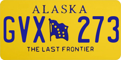 AK license plate GVX273