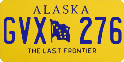 AK license plate GVX276