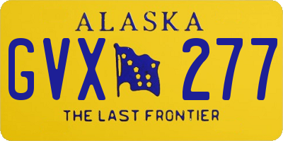 AK license plate GVX277