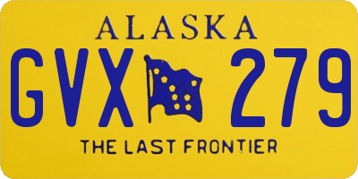 AK license plate GVX279