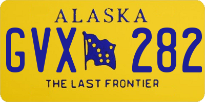 AK license plate GVX282