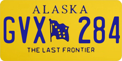 AK license plate GVX284