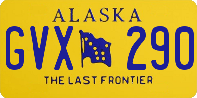 AK license plate GVX290