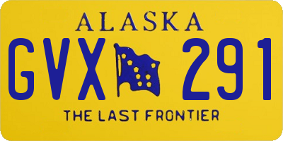 AK license plate GVX291