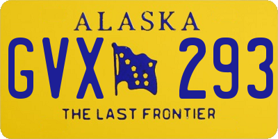 AK license plate GVX293