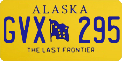 AK license plate GVX295