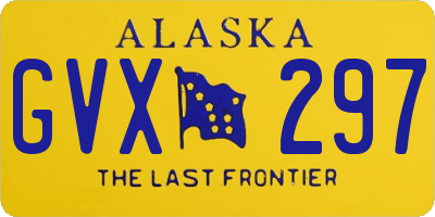 AK license plate GVX297