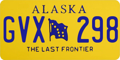 AK license plate GVX298
