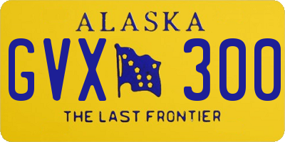 AK license plate GVX300