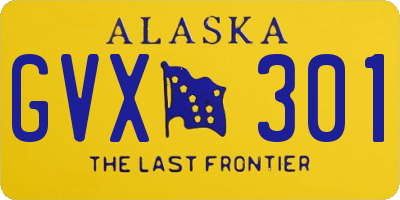 AK license plate GVX301