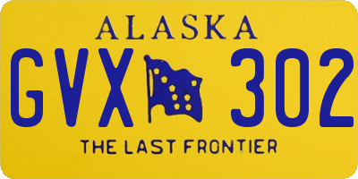 AK license plate GVX302