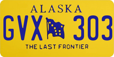 AK license plate GVX303