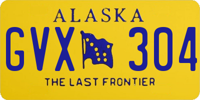 AK license plate GVX304