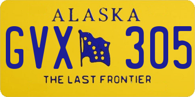 AK license plate GVX305