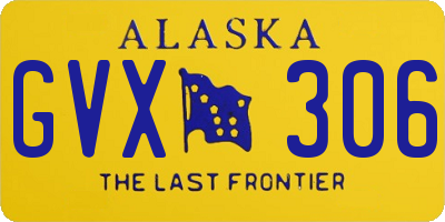 AK license plate GVX306