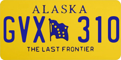 AK license plate GVX310