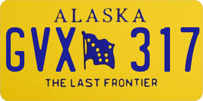 AK license plate GVX317