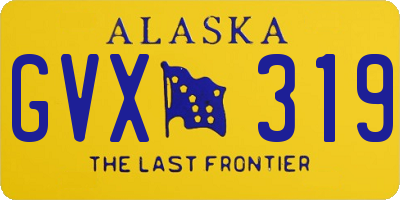 AK license plate GVX319