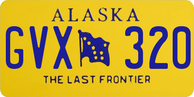 AK license plate GVX320