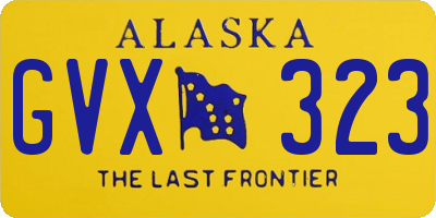 AK license plate GVX323