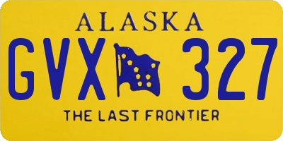 AK license plate GVX327