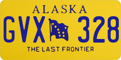 AK license plate GVX328