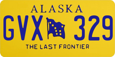 AK license plate GVX329