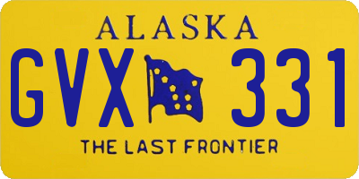 AK license plate GVX331