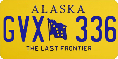 AK license plate GVX336