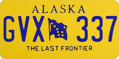 AK license plate GVX337