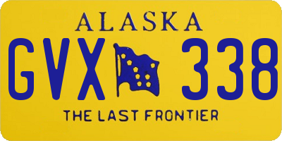 AK license plate GVX338