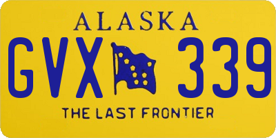 AK license plate GVX339