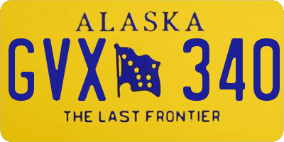 AK license plate GVX340