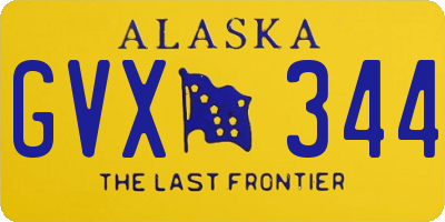 AK license plate GVX344