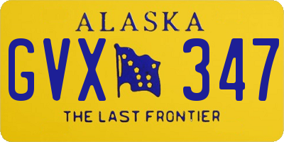 AK license plate GVX347