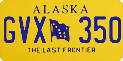 AK license plate GVX350