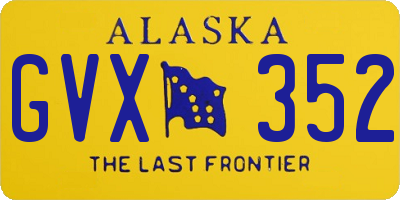 AK license plate GVX352