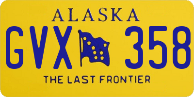 AK license plate GVX358