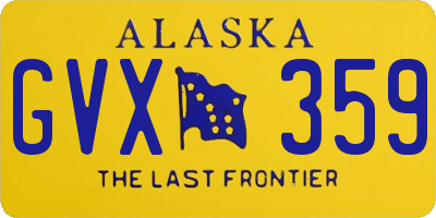 AK license plate GVX359