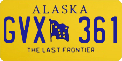 AK license plate GVX361