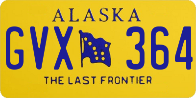 AK license plate GVX364