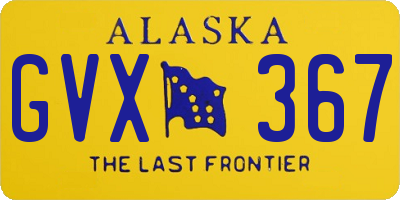 AK license plate GVX367