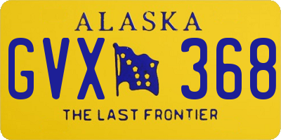 AK license plate GVX368