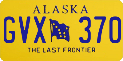 AK license plate GVX370